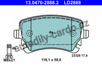 Sada brzdových destiček ATE Ceramic 13.0470-2888 (AT LD2888) - AUDI