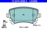 Sada brzdových destiček ATE Ceramic 13.0470-2888 (AT LD2888) - AUDI