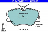 Sada brzdových destiček ATE Ceramic 13.0470-2927 (AT LD2927) - MERCEDES-BENZ