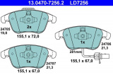 Sada brzdových destiček ATE Ceramic 13.0470-7256 (AT LD7256)