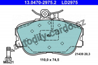 Sada brzdových destiček ATE Ceramic 13.0470-2975 (AT LD2975) - MERCEDES-BENZ