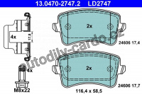 Sada brzdových destiček ATE Ceramic 13.0470-2747 (AT LD2747)