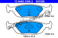Sada brzdových destiček ATE 13.0460-3306 (AT 603306) - SAAB, VOLVO