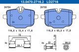 Sada brzdových destiček ATE 13.0470-2716 (AT LD2716)