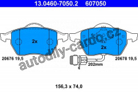 Sada brzdových destiček ATE 13.0460-7050 (AT 607050) - AUDI