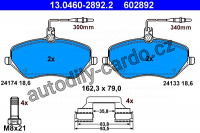 Sada brzdových destiček ATE 13.0460-2892 (AT 602892) - CITROËN, PEUGEOT