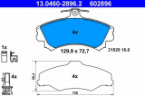 Sada brzdových destiček ATE 13.0460-2896 (AT 602896) - MITSUBISHI, SMART