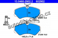 Sada brzdových destiček ATE 13.0460-2902 (AT 602902) - CITROËN, FIAT, PEUGEOT