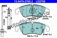 Sada brzdových destiček ATE Ceramic 13.0470-2765 (AT LD2765)