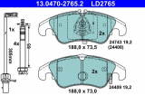 Sada brzdových destiček ATE Ceramic 13.0470-2765 (AT LD2765)