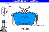 Sada brzdových destiček ATE 13.0460-2894 (AT 602894) - AUDI, SEAT, ŠKODA, VW