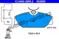 Sada brzdových destiček ATE 13.0460-2895 (AT 602895)
