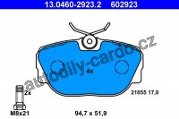 Sada brzdových destiček ATE 13.0460-2923 (AT 602923) - MERCEDES-BENZ