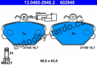 Sada brzdových destiček ATE 13.0460-2948 (AT 602948) - FIAT