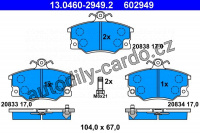 Sada brzdových destiček ATE 13.0460-2949 (AT 602949) - ALFA ROMEO, FIAT, LANCIA