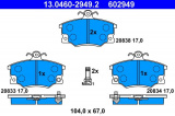 Sada brzdových destiček ATE 13.0460-2949 (AT 602949) - ALFA ROMEO, FIAT, LANCIA