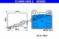 Sada brzdových destiček ATE 13.0460-3403 (AT 603403) - VOLVO
