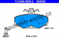 Sada brzdových destiček ATE 13.0460-2928 (AT 602928) - FORD