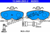 Sada brzdových destiček ATE 13.0460-2933 (AT 602933) - FORD