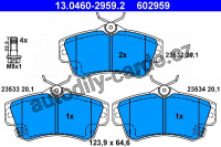 Sada brzdových destiček ATE 13.0460-2959 (AT 602959) - CHRYSLER