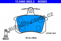 Sada brzdových destiček ATE 13.0460-3602 (AT 603602) - AUDI
