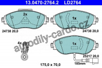 Sada brzdových destiček ATE 13.0470-2764 (AT LD2764)