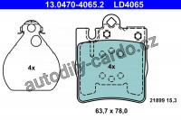 Sada brzdových destiček ATE Ceramic 13.0470-4065 (AT LD4065) - MERCEDES-BENZ