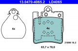 Sada brzdových destiček ATE Ceramic 13.0470-4065 (AT LD4065) - MERCEDES-BENZ