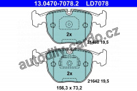 Sada brzdových destiček ATE Ceramic 13.0470-7078 (AT LD7078) - BMW