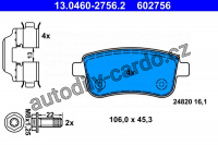 Sada brzdových destiček ATE 13.0460-2756 (AT 602756)