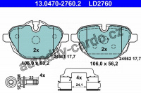 Sada brzdových destiček ATE 13.0470-2760 (AT LD2760)