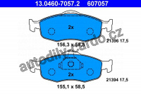 Sada brzdových destiček ATE 13.0460-7057 (AT 607057) - FORD