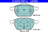 Sada brzdových destiček ATE Ceramic 13.0470-7081 (AT LD7081) - AUDI, SEAT, ŠKODA, VW