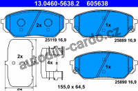 Sada brzdových destiček ATE 13.0460-5638 (AT 605638)