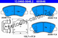 Sada brzdových destiček ATE 13.0460-5646 (AT 605646)