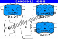 Sada brzdových destiček ATE 13.0460-5648 (AT 605648)