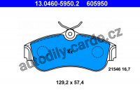 Sada brzdových destiček ATE 13.0460-5950 (AT 605950) - NISSAN