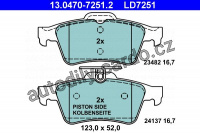 Sada brzdových destiček ATE Ceramic 13.0470-7251 (AT LD7251)