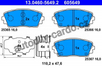 Sada brzdových destiček ATE 13.0460-5649 (AT 605649)