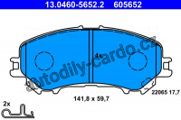 Sada brzdových destiček ATE 13.0460-5652 (AT 605652)