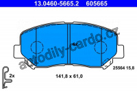 Sada brzdových destiček ATE 13.0460-5665 (AT 605665) - AUDI