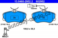 Sada brzdových destiček ATE 13.0460-2952 (AT 602952) - FIAT, LANCIA