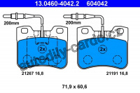 Sada brzdových destiček ATE 13.0460-4042 (AT 604042) - CITROËN, PEUGEOT