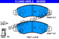 Sada brzdových destiček ATE 13.0460-3995 (AT 603995) - OPEL, SUZUKI