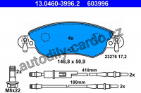 Sada brzdových destiček ATE 13.0460-3996 (AT 603996) - CITROËN