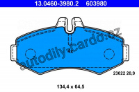 Sada brzdových destiček ATE 13.0460-3980 (AT 603980) - MERCEDES-BENZ