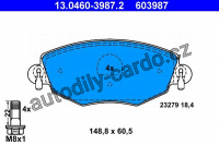 Sada brzdových destiček ATE 13.0460-3987 (AT 603987) - FORD, JAGUAR