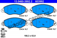 Sada brzdových destiček ATE 13.0460-3992 (AT 603992) - FORD