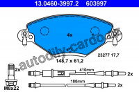 Sada brzdových destiček ATE 13.0460-3997 (AT 603997) - CITROËN