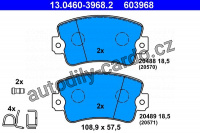 Sada brzdových destiček ATE 13.0460-3968 (AT 603968) - RENAULT